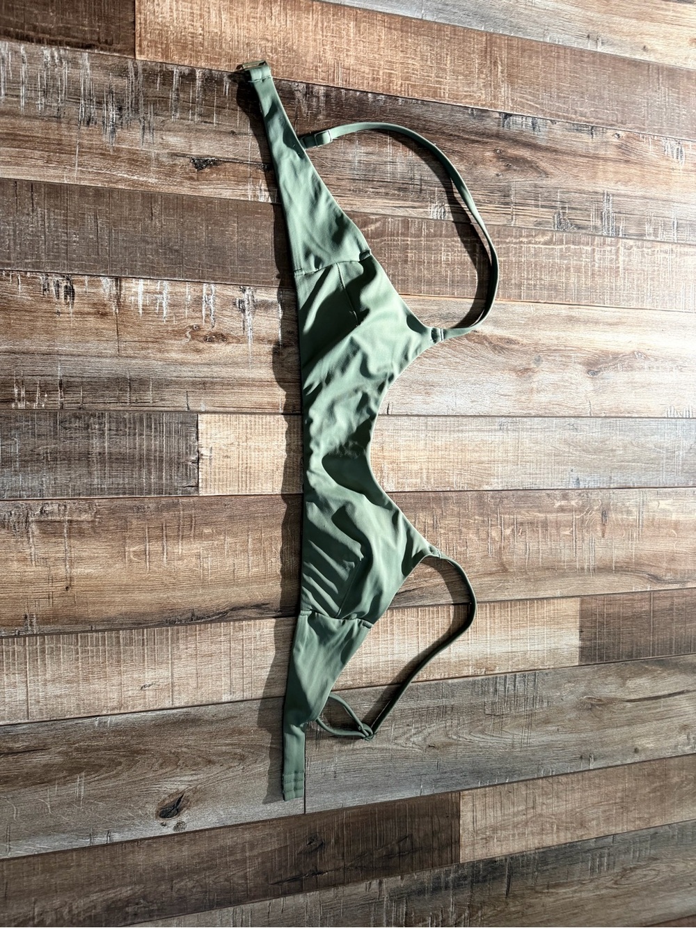aerie Olive Green Bikini Top - Minimal Adjustable Straps